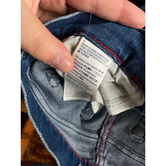 Tommy Hilfiger Ripped Dark Wash Raw Hem Skinny Legging Jeans sz 4 - Picture 5 of 9